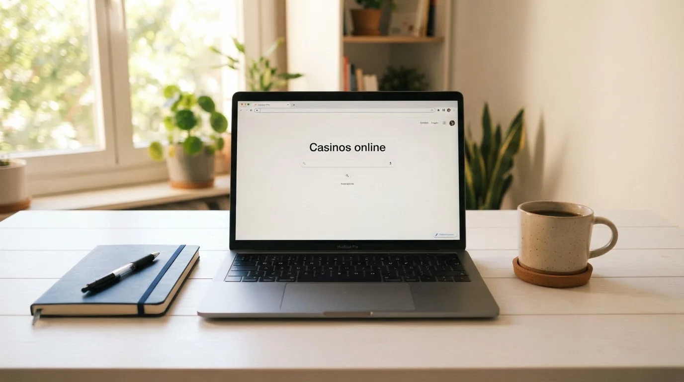 Fotografía de un navegador de internet abierto en un ordenador portátil sobre un escritorio limpio y luminoso.